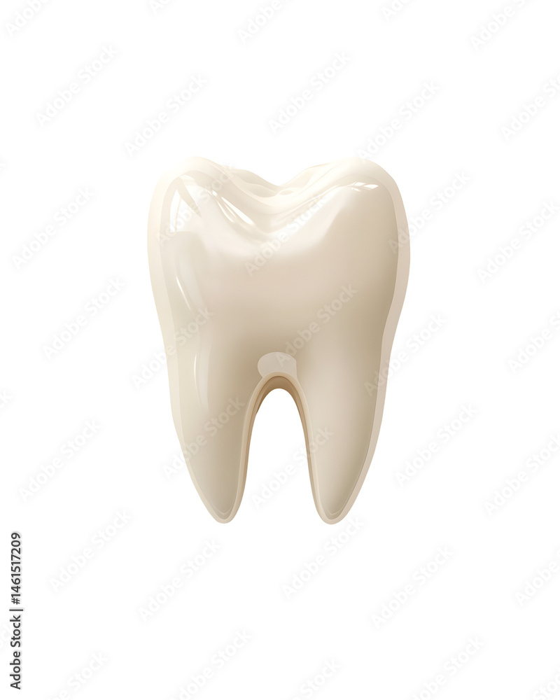 Healthy tooth graphic, smooth, glossy white. Detailed illustration of a single tooth Healthy tooth graphic, smooth, glossy white. Detailed illustration of a single tooth