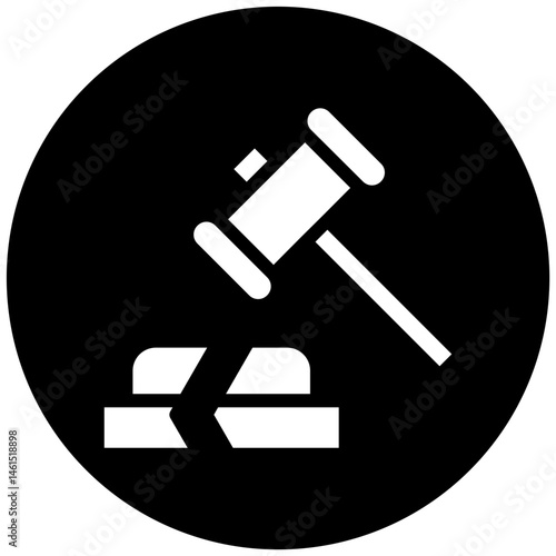 Broken Gavel Icon