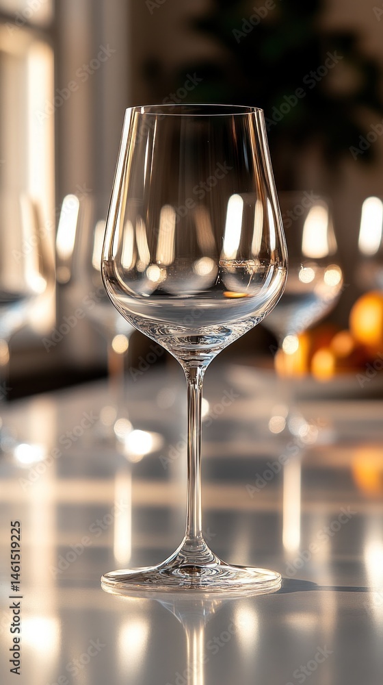 Elegant Wine Glass in Soft Light Elegant Wine Glass in Soft Light