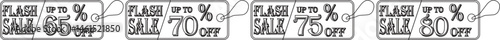 
Flash sale tag line art icon set.Shopping Poster or banner icon text on transparent,red black and yellow background.Flash Sale banner template design for social media and website.
