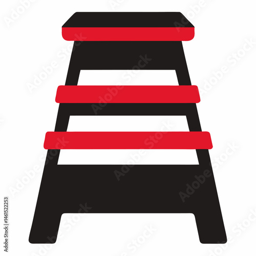 Medical step stool vector on white background.