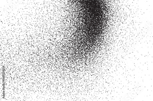 Dense black dots spread across a white background.