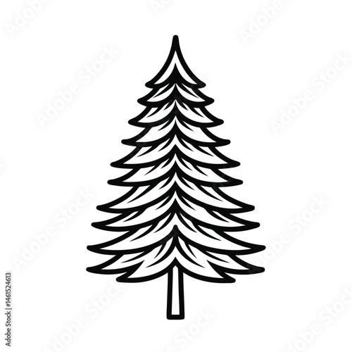 christmas tree isolated on white