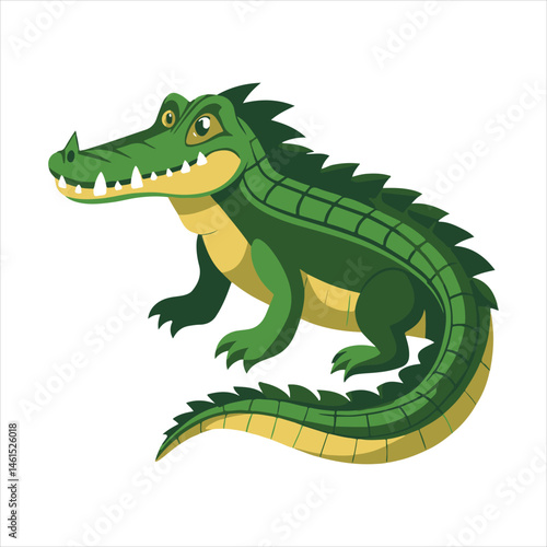 Nile crocodile silhouette vector