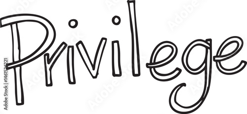 A handwritten word 'Privilege' is displayed on a white background.