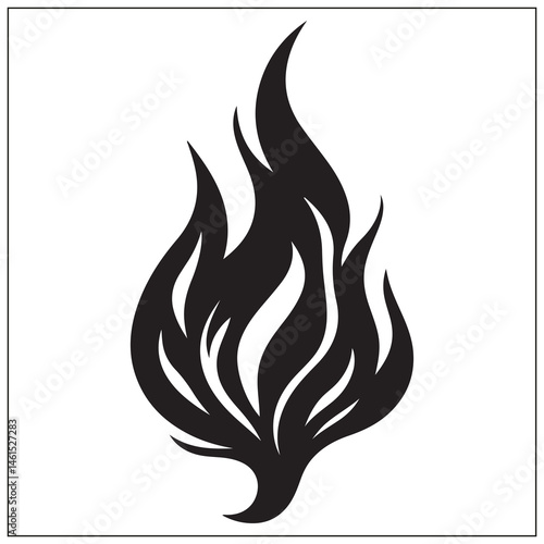 silhouette of a flame