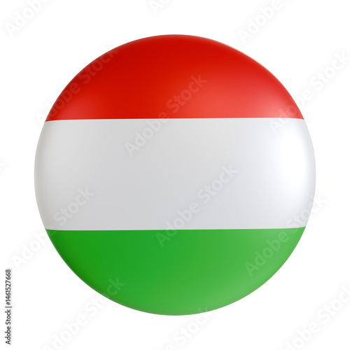 Free Download Hungary flag 3d circle icon. - GFXLoad