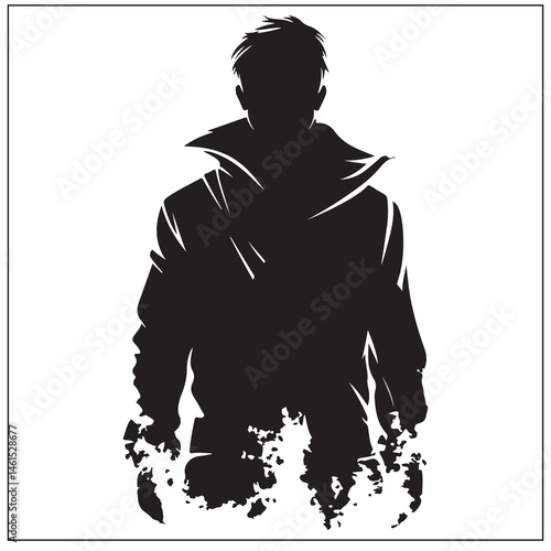 silhouette of a frozen