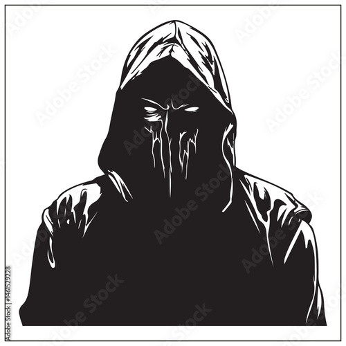 silhouette of a ghostface