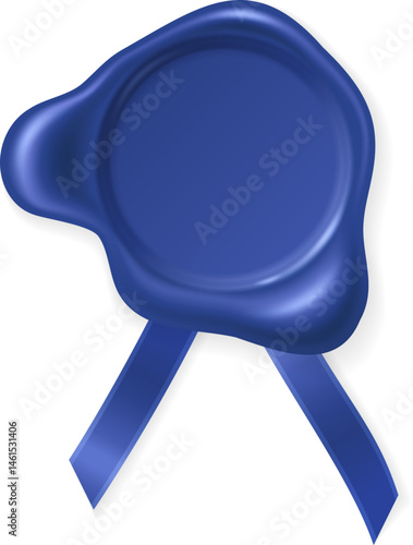 Blue Wax Stamp