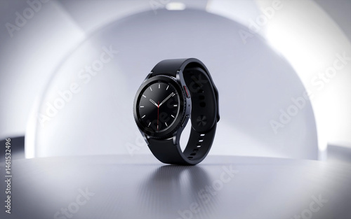 Sleek Black Smartwatch Displays Modern Design