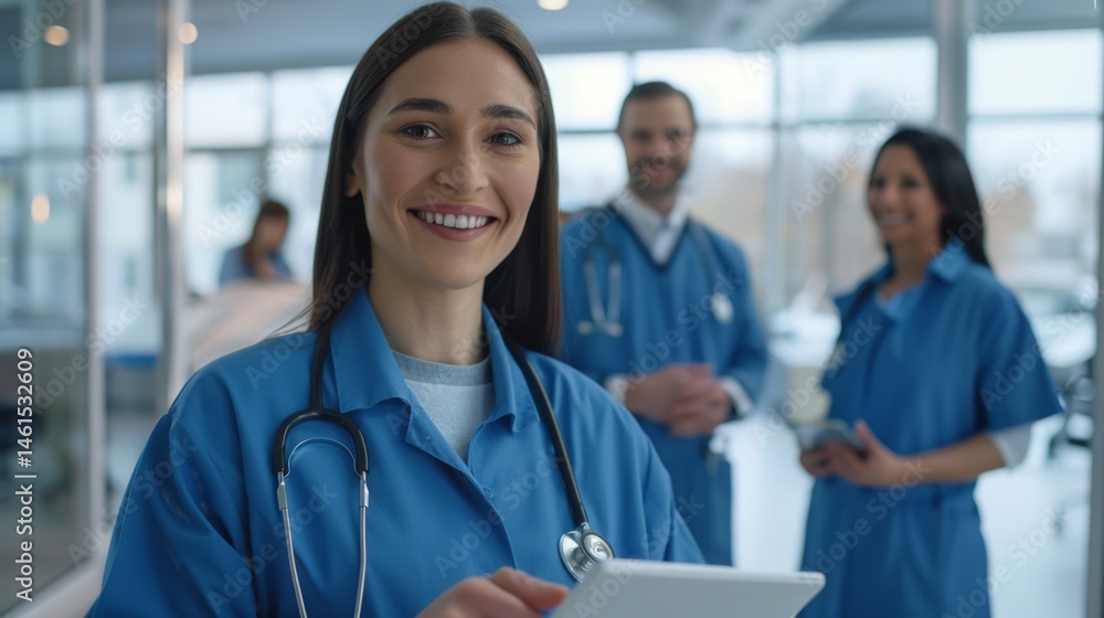 The smiling medical team The smiling medical team