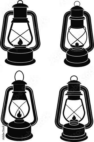 Collection of Silhouette Oil Lanterns