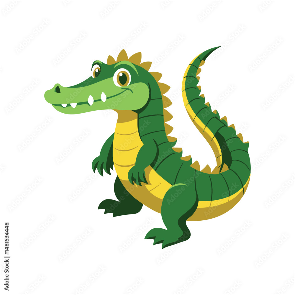 Fototapeta premium Nile crocodile silhouette vector