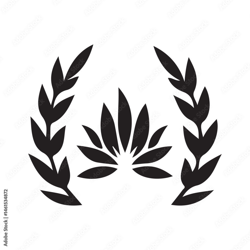Fototapeta premium laurel wreath set