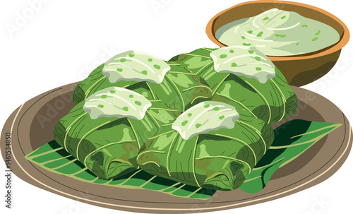 Palusami- taro leaves baked with coconut cream 