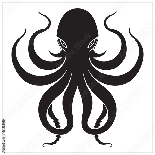 silhouette of a kraken