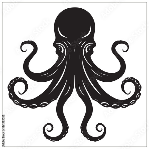 silhouette of a kraken