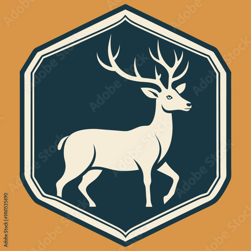 White tailed Deer Silhouette Vector  Camouflage Pattern Wildlife Design