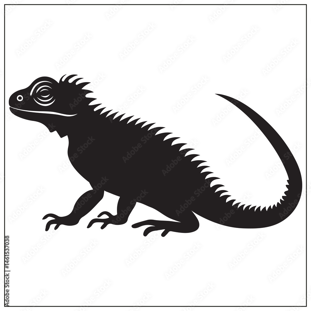 Obraz premium silhouette of a lizard
