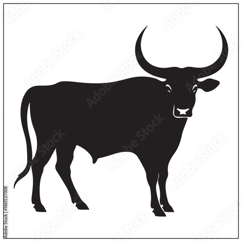 silhouette of a longhorn
