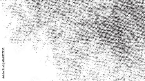A textured black and white showcases a dense scattering of small dots across the frame.