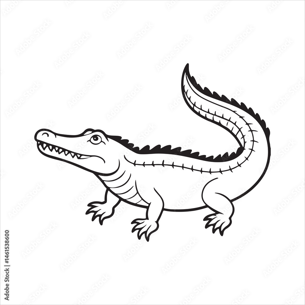 Nile crocodile silhouette vector Nile crocodile silhouette vector