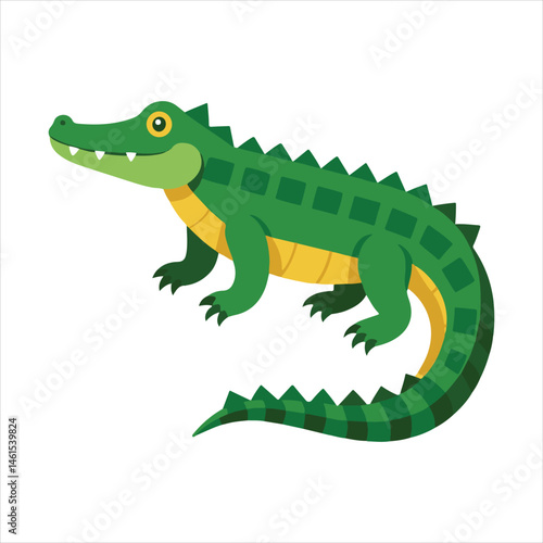 Nile crocodile silhouette vector