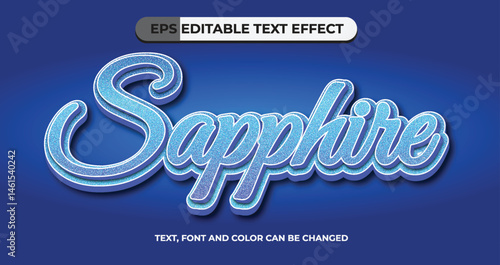 Sapphire Editable Vector Text Effect