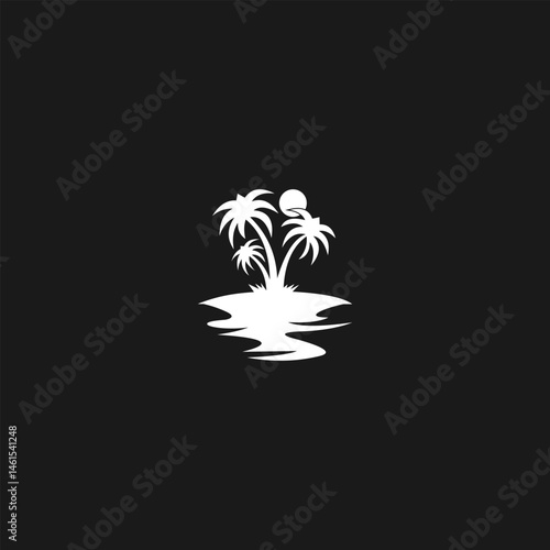 Tropical getaways and minimalist paradise with island tranquility scene
