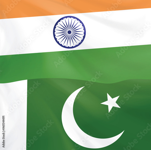 India and Pakistan Flags – Symbolic Representation of Conflict and Diplomacy