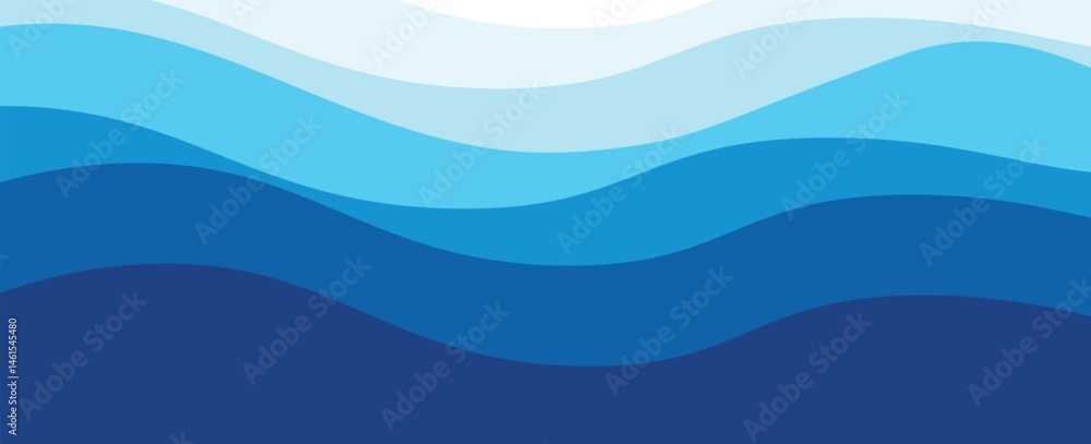 Sea waves layered vector background illustration and sea beach. eps 10 Sea waves layered vector background illustration and sea beach. eps 10