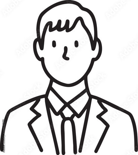 A young man stands formally in a suit.