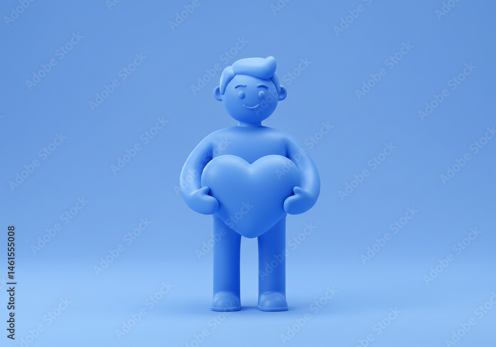 Fototapeta premium Holding Heart Shape Concept Person Delivering Love Gift
