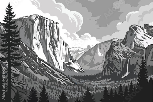 Konstfotografi 102 Black and white landscape photography, Yosemite National Park, El Capitan, H