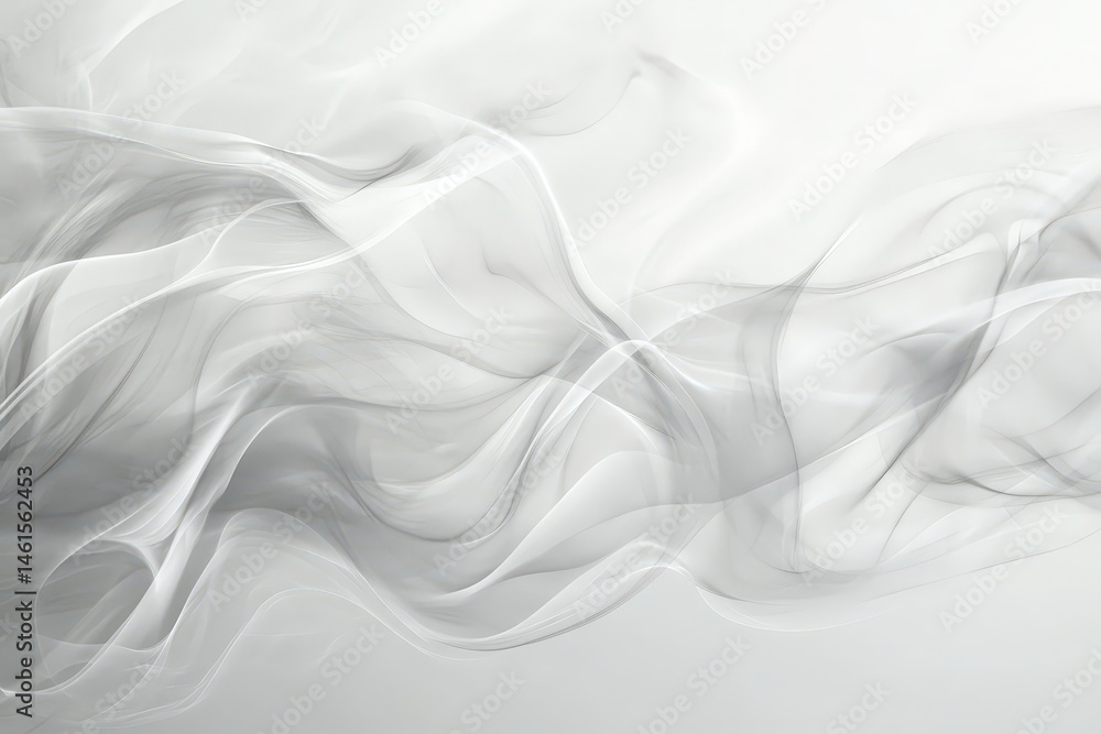 Obraz premium Abstract grayscale design with flowing, smoky lines.