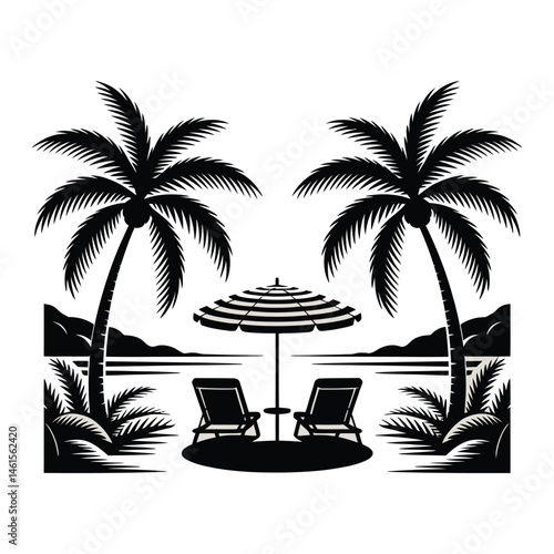 Minimalist graphic design poster vector illustration