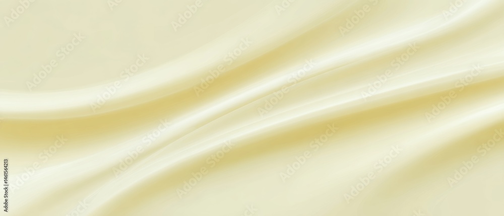Smooth and flowing fabric in a soft cream color, showcasing elegant texture and gentle curves.