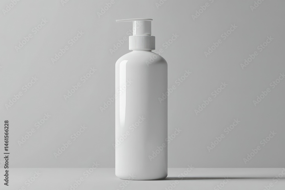 White Bottle with Pump Dispenser White Bottle with Pump Dispenser