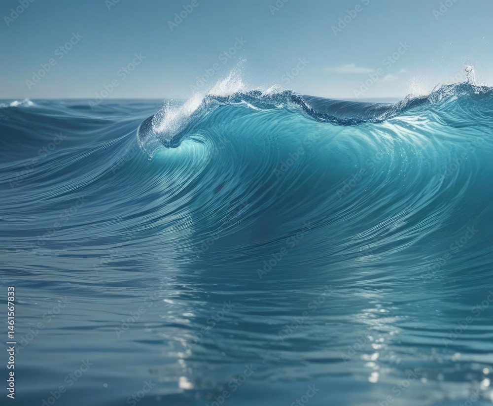 Soothing blue water wave, abstract design element, sea, ripple, visual Soothing blue water wave, abstract design element, sea, ripple, visual