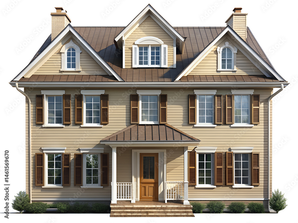 old house in front of a white background old house in front of a white background