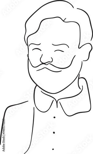 A distinguished elderly man smiles warmly while wearing a formal shirt and bow tie.