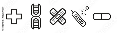 Business icon set. Finance line icons. Vector illustration in modern thin line style of business and finance icon.