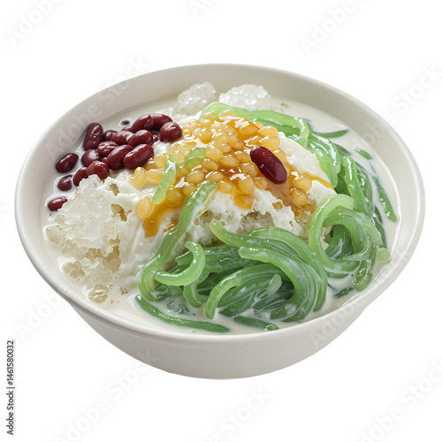 Delicious Cendol Dessert Recipe and How to Make isolated on Transparent Background