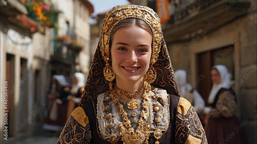 Traditional Portuguese female in clothing