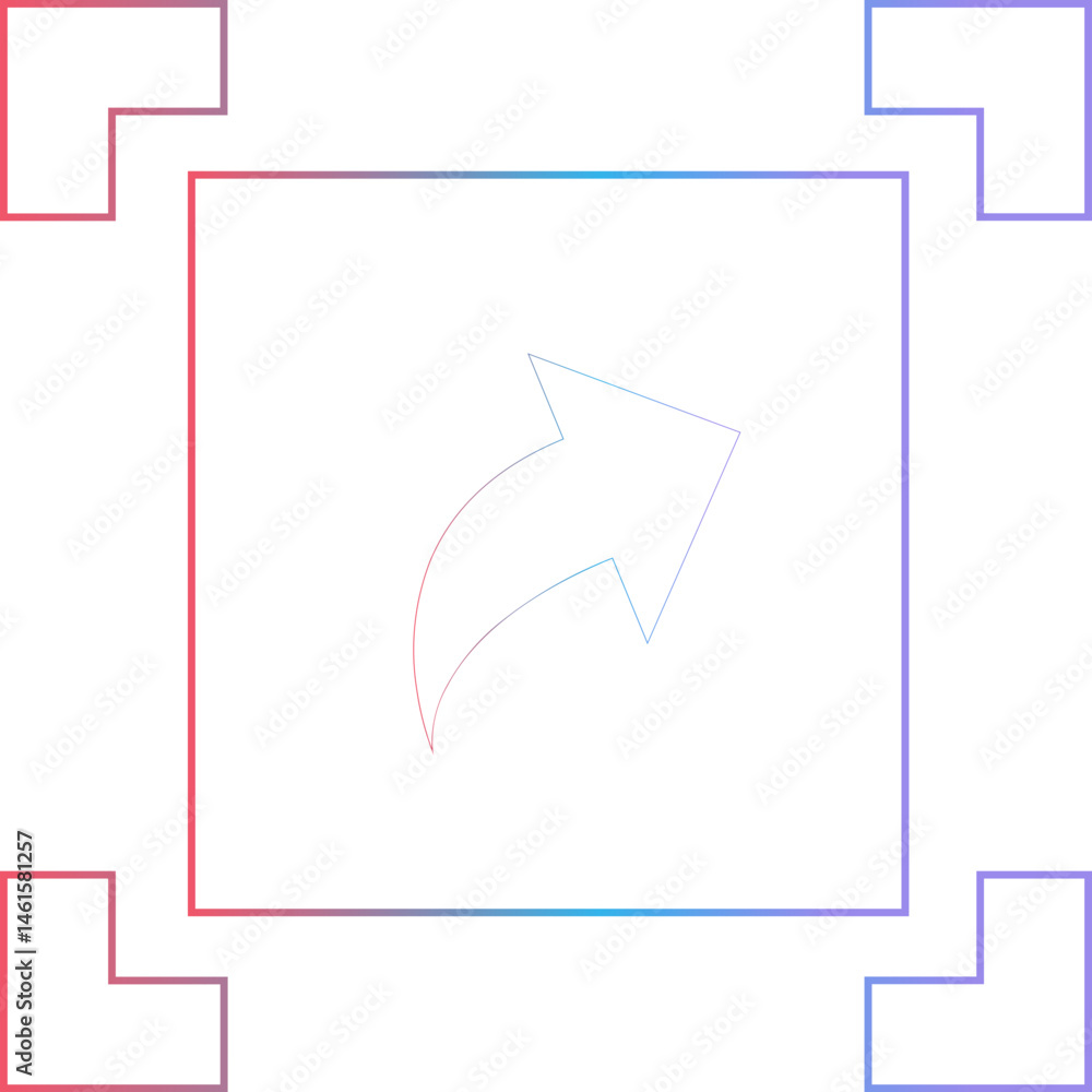 Snap Click Data Forward Gradient Outline Icon Snap Click Data Forward Gradient Outline Icon