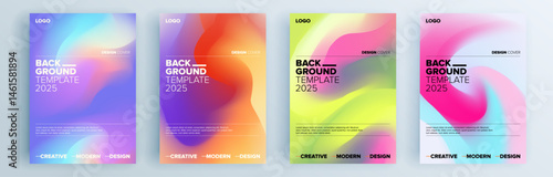Modern abstract covers set, minimal covers design. Colorful geometric background, vector illustration.