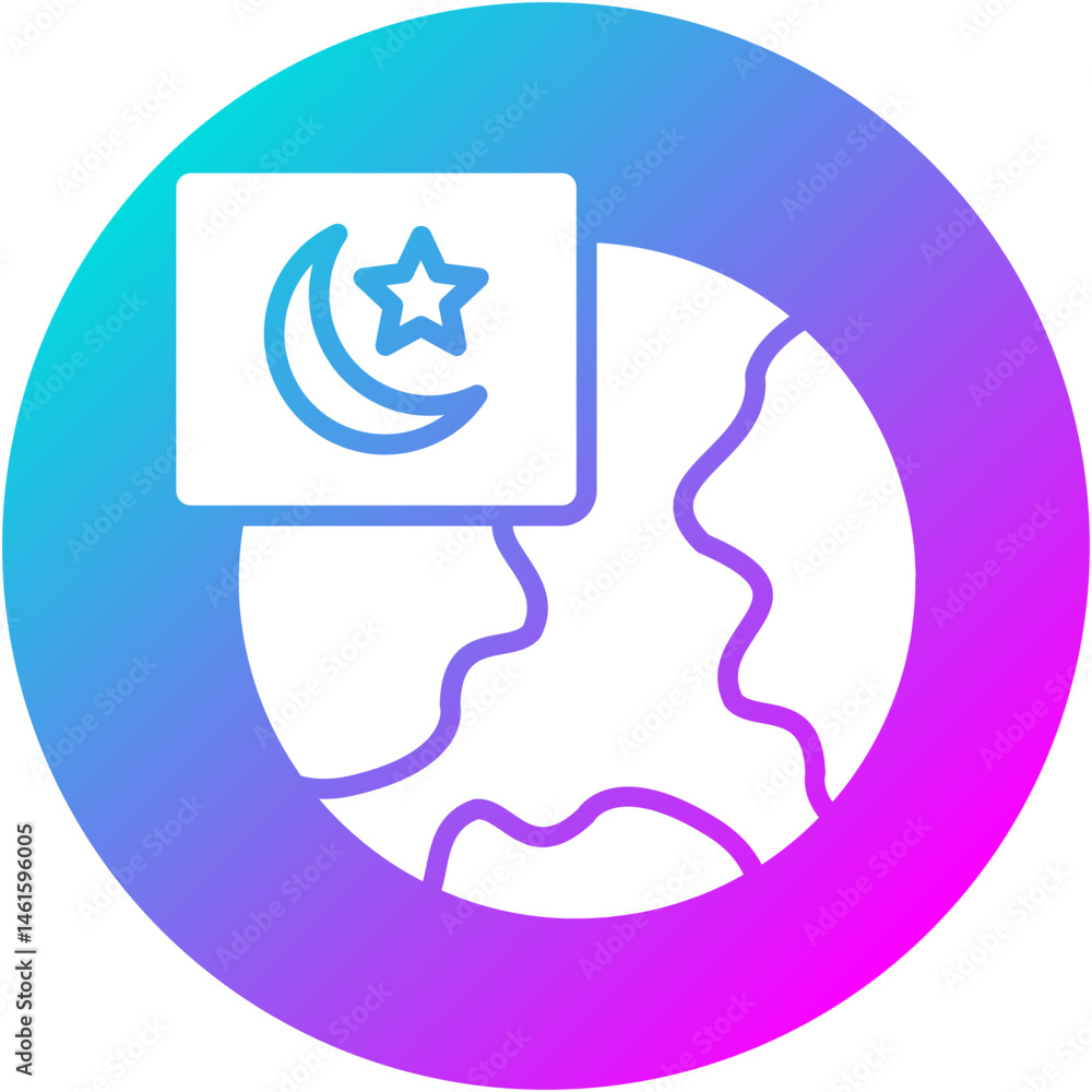 Obraz premium Islamic Globe Icon