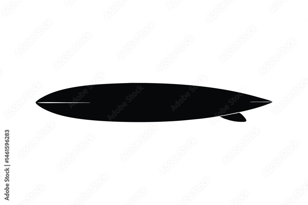 Fototapeta premium Silhouette art illustration of a surfboard.eps