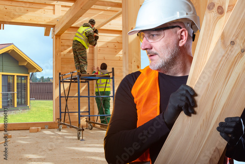 Construction workers buildi...